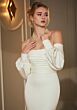 Mori Lee 15079 Teagan Bishop Sleeve Cowl Neck Bridal Gown