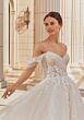 Mori Lee 2646 Rebecca Draped Sleeve Ruched Bodice Wedding Gown