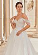 Mori Lee 2646 Rebecca Draped Sleeve Ruched Bodice Wedding Gown