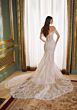 Mori Lee 2647 Rochelle Scalloped Neck Petal Train Wedding Gown