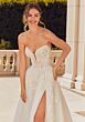 Mori Lee 2649 Renata Plunging Neck High Slit Wedding Gown