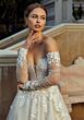 Mori Lee 2653 Raphaela Illusion Sleeve High Slit Bridal Dress