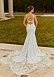 Mori Lee 2658 Raquel Plunging Neck Petal Train Bridal Dress