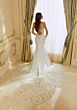 Mori Lee 2658 Raquel Plunging Neck Petal Train Bridal Dress