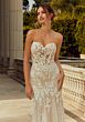 Mori Lee 2662 Raya Petal Train Corset Bodice Bridal Dress