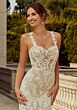 Mori Lee 2662 Raya Petal Train Corset Bodice Bridal Dress