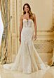 Mori Lee 2664 Romy Plunging Neck Draped Sleeve Bridal Gown