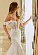Mori Lee 2664 Romy Plunging Neck Draped Sleeve Bridal Gown