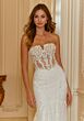 Mori Lee 2665 Rita Notched Neck Basque Waist Bridal Gown