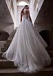 Mori Lee 1400 Analisa Scalloped Drop Waist Ruched Top Wedding Dress