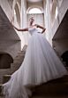 Mori Lee 1400 Analisa Scalloped Drop Waist Ruched Top Wedding Dress