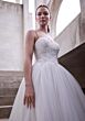 Mori Lee 1400 Analisa Scalloped Drop Waist Ruched Top Wedding Dress