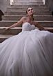 Mori Lee 1400 Analisa Scalloped Drop Waist Ruched Top Wedding Dress