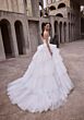 Mori Lee 1403 Danae Tiered Ruffle Skirt Spaghetti Strap Wedding Gown