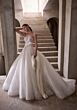 Mori Lee 1409 Astraia Plunging Neck Sheer Topper Bridal Gown