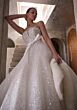 Mori Lee 1409 Astraia Plunging Neck Sheer Topper Bridal Gown