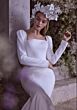 Mori Lee 1410 Zephira Pleated Overskirt Square Neck Bridal Gown