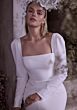 Mori Lee 1410 Zephira Pleated Overskirt Square Neck Bridal Gown