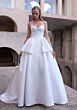 Mori Lee 2900 Ariadne Back Bow Peplum Waist Wedding Dress
