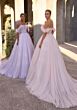 Mori Lee 2902 Daphne Floral Applique Off-The-Shoulder Wedding Dress