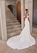 Mori Lee 2908 Xanthe Slim Strap High Slit Wedding Dress