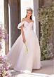 Mori Lee 2910 Levana Off The Shoulder Ruched Bodice Wedding Dress