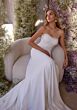 Mori Lee 2912 Anthea Removable Puff Sleeve Strapless Wedding Dress