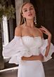 Mori Lee 2913 Calliope Rosette Off The Shoulder Wedding Dress