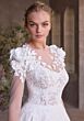 Mori Lee 2915 Clio Scoop Neck Satin Skirt Wedding Dress