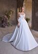 Mori Lee 2915 Clio Scoop Neck Satin Skirt Wedding Dress