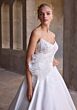 Mori Lee 2915 Clio Scoop Neck Satin Skirt Wedding Dress