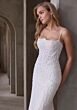 Mori Lee 2920 Galatea Pearl-Beaded Spaghetti Strap Wedding Dress