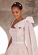 Mori Lee 2925 Leda Detachable Bow Square Neck Wedding Gown
