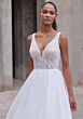 Mori Lee 2928 Melaina V-Back Beaded Top Wedding Gown