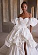 Mori Lee 2930 Nereida Pick-Up Skirt Puff Sleeve Wedding Gown