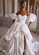 Mori Lee 2930 Nereida Pick-Up Skirt Puff Sleeve Wedding Gown