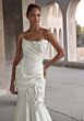 Mori Lee 2931 Iana Lace-Up Back Floral Draped Bodice Wedding Gown