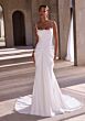 Mori Lee 2934 Myka Draped Skirt Peaked Neck Wedding Gown