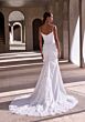 Mori Lee 2934 Myka Draped Skirt Peaked Neck Wedding Gown