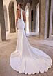 Mori Lee 2935 Persah Cowl Halter Neck Side Slit Wedding Gown