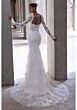 Mori Lee 2940 Vasiliki Lace Long Sleeve Corset Bodice Wedding Gown