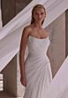 Mori Lee 2941 Zenobia Scoop Neck Draped Satin Wedding Gown