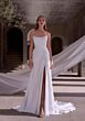 Mori Lee 2941 Zenobia Scoop Neck Draped Satin Wedding Gown