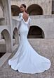 Mori Lee 2942 Thena Long Lace Sleeve Cowl Back Wedding Gown