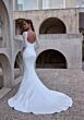 Mori Lee 2942 Thena Long Lace Sleeve Cowl Back Wedding Gown