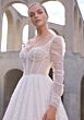 Mori Lee 2943 Alethea Ruched Sleeve Corset Bodice Wedding Gown