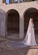 Mori Lee 2944 Amara Cowl Neck Pleated A-Line Skirt Wedding Gown
