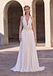 Mori Lee 2944 Amara Cowl Neck Pleated A-Line Skirt Wedding Gown