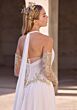 Mori Lee 2944 Amara Cowl Neck Pleated A-Line Skirt Wedding Gown