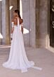 Mori Lee 2945 Callidora Plunging Cowl Neck Lace Sleeve Wedding Gown